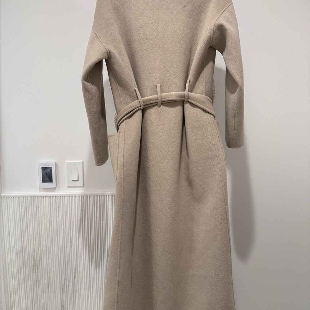 Anine Bing taupe wool cashmere Belted Coat - Picture 9 of 11